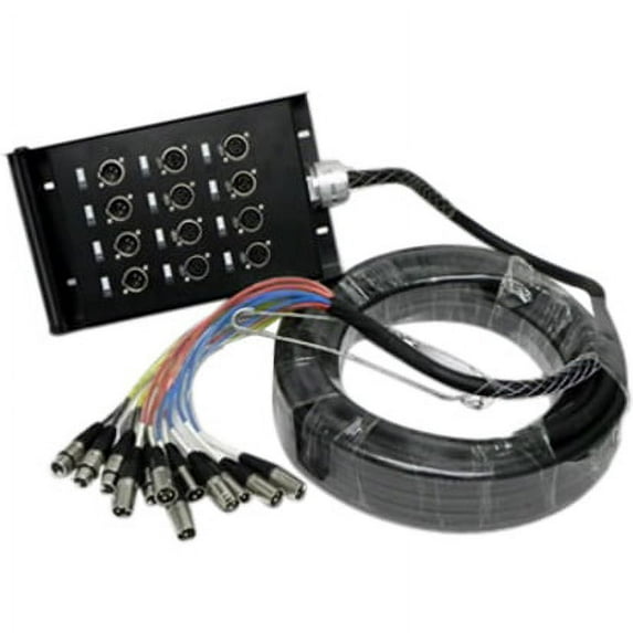 SAEM-8x4x50 - 8 Channel XLR Color Coded Snake Cable - 50 Feet