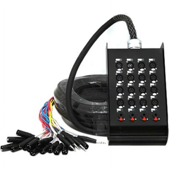 Seismic Audio SAJT-16x4x50, 16 Channel XLR 50' Snake Cable (TRS Returns)