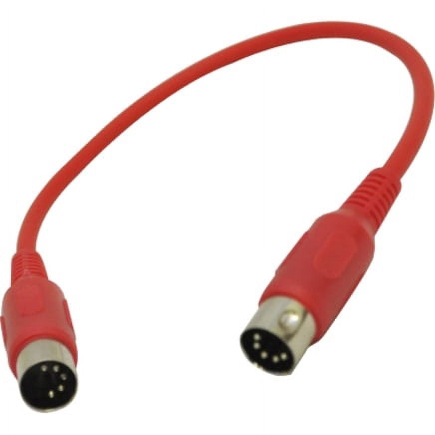 Red Mid Cable Seismic Audio SAMIDIRED1, RED MIDI Cable, 1 Foot - Walmart.com