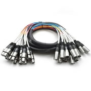 Seismic Audio SARLX-12x10, 12 Channel XLR Colored Snake Cable 10
