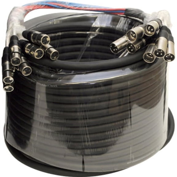 Seismic Audio SARLX-8x100, 8 Channel XLR Colored Snake Cable 100'