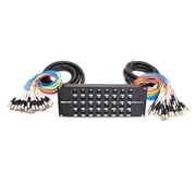 Seismic Audio SARMSS-32x1515 Audio Snake XLR splitter 2 Channel XLR TRS Combo Splitter Snake Cable - Two 15 XLR trunks Rack Mount