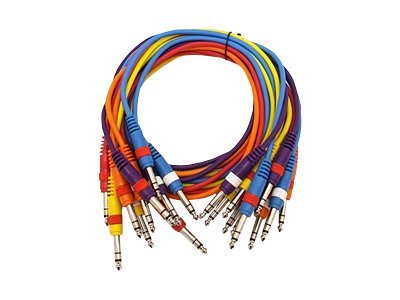 Seismic Audio  10 PACK 5' TRS 1/4" Colored Patch Cables - SASPC5n