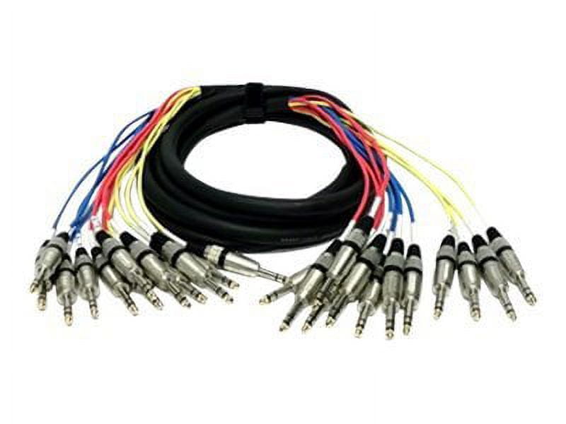 Seismic Audio NEW 12 CHANNEL TRS SNAKE CABLE -15 Feet Pro Audio Patch - SASRT-12x15