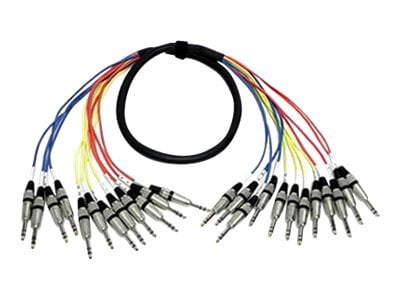 Seismic Audio Audio TRS 1/4" Pro Fantail Snake Cable - 4, 8, 12, 16, 24 Channel - 5' to 25' - SASRT-Series