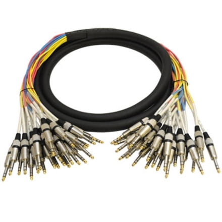 Seismic Audio SASRT-24x10, 24 Channel 1/4" TRS Snake Cable, 10 Feet