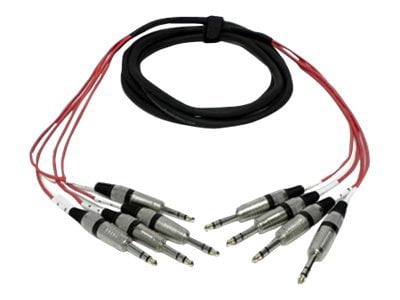 Seismic Audio NEW 4 CHANNEL TRS SNAKE CABLE -10 Feet -Pro Audio Patch - SASRT-4x10