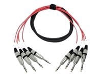 Seismic Audio NEW 4 CHANNEL TRS SNAKE CABLE - 5 Feet -Pro Audio Patch - SASRT-4x5