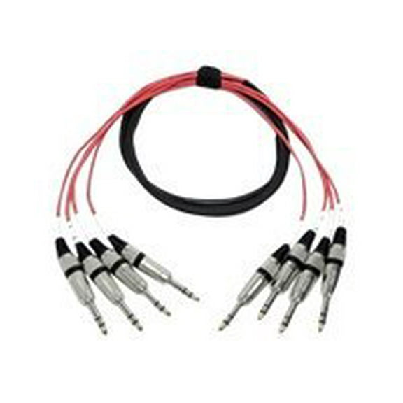 Seismic Audio NEW 4 CHANNEL TRS SNAKE CABLE - 5 Feet -Pro Audio Patch - SASRT-4x5