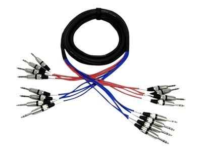 Seismic Audio NEW 8 CHANNEL TRS SNAKE CABLE -15 Feet -Pro Audio Patch - SASRT-8x15