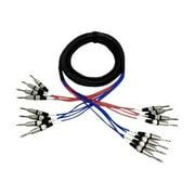 Seismic Audio NEW 8 CHANNEL TRS SNAKE CABLE -15 Feet -Pro Audio Patch - SASRT-8x15