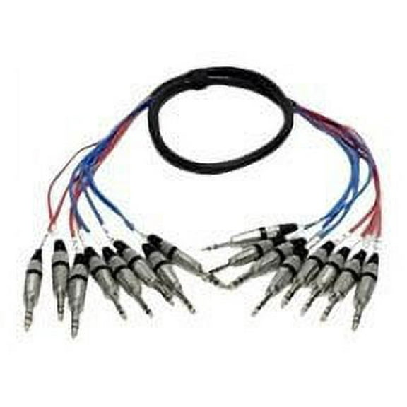 Seismic Audio NEW 8 CHANNEL TRS SNAKE CABLE - 5 Feet -Pro Audio Patch - SASRT-8x5