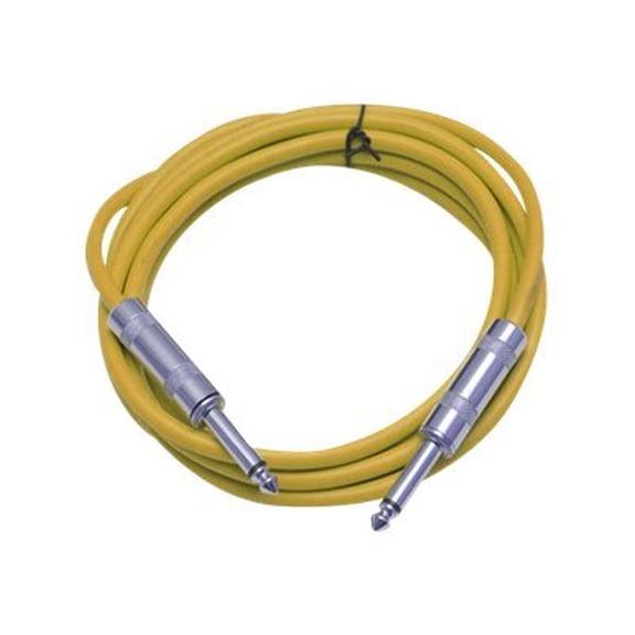 Seismic Audio SASTSX-10 - Audio cable - mono jack male to mono jack male - 3 m - shielded - yellow
