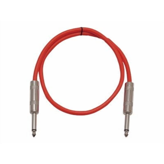 Seismic Audio SASTSX-2 - Audio cable - mono jack male to mono jack male - 61 cm - shielded - red