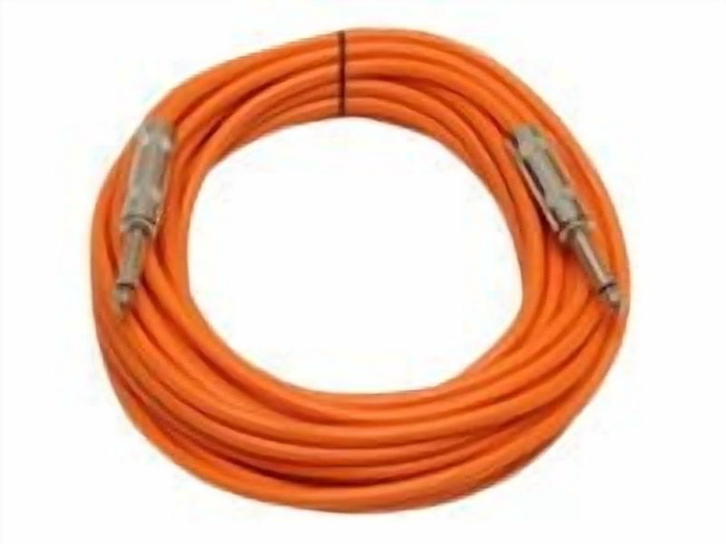 Seismic Audio  - Orange 1/4" TS 25' Patch Cable - Effects - Guitar - Instrument Orange - SASTSX-25Orange