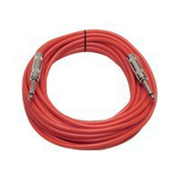 Seismic Audio SASTSX-25 - Audio cable - mono jack male to mono jack male - 7.6 m - shielded - red