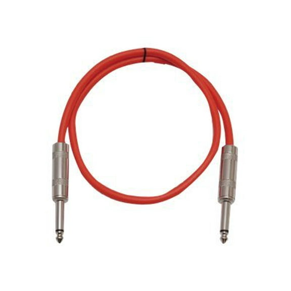 Seismic Audio SASTSX-3 - Audio cable - mono jack male to mono jack male - 91 cm - shielded - red