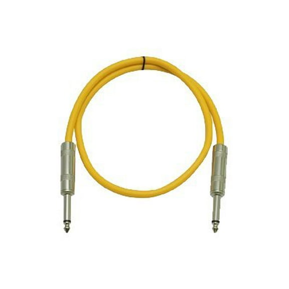 Seismic Audio SASTSX-3 - Audio cable - mono jack male to mono jack male - 91 cm - shielded - yellow