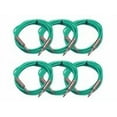 thumbnail image 1 of Seismic Audio  New 6 PACK Green 1/4" TS 6' Patch Cables - Guitar - Instrument Green - SASTSX-6Green-6PK, 1 of 3
