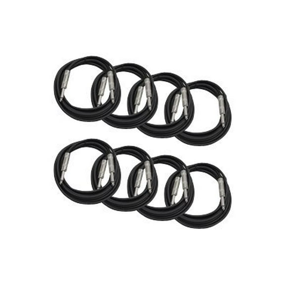 Seismic Audio SASTSX-6 - Audio cable - mono jack male to mono jack male - 1.8 m - shielded - black (pack of 8)