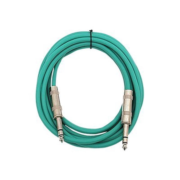 Seismic Audio SATRX-10 - Audio cable - stereo jack male to stereo jack male - 3 m - shielded - green