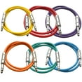 thumbnail image 1 of Seismic Audio SATRX-3 ¼” Balance TRS Male to Male Electric Patch Power Amplifier Cord / Audio Instrument Cables, Oxygen Free Copper Conductor, Essential Interconnect, 3 Ft, 6 Pack, Multi-Color, 1 of 11