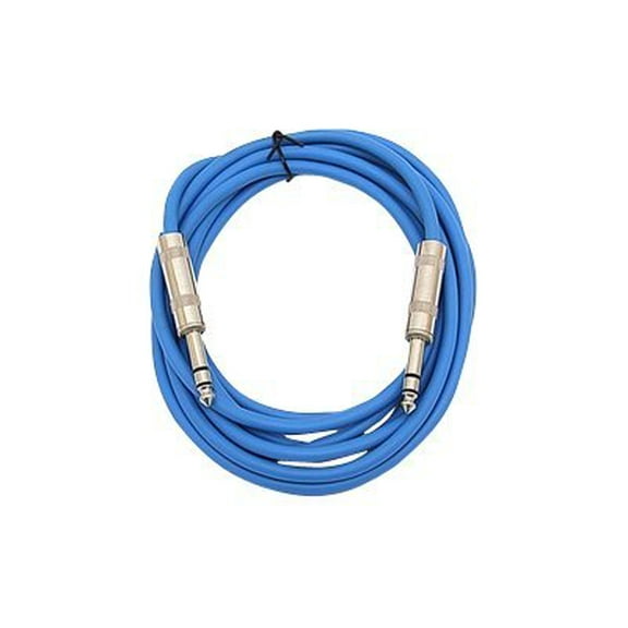 Seismic Audio SATRX-6 - Audio cable - stereo jack male to stereo jack male - 1.8 m - shielded - blue