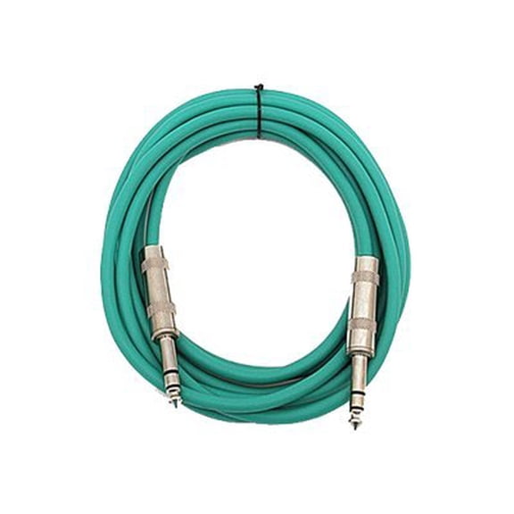 Seismic Audio - Green 1/4" TRS 6' Patch Cable - Effects Green - SATRX-6Green