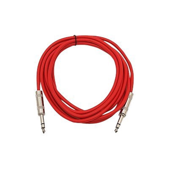 Seismic Audio SATRX-6 - Audio cable - stereo jack male to stereo jack male - 1.8 m - shielded - red