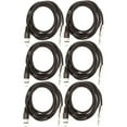thumbnail image 1 of Seismic Audio SATRXL-F10, 6 Pack of Black 10' XLR Female to TRS Patch Cables, 1 of 2