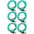 thumbnail image 1 of Seismic Audio SATRXL-F10, 6 Pack of Green 10' XLR Female to TRS Patch Cables, 1 of 2