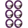 thumbnail image 1 of Seismic Audio SATRXL-F6, 6 Pack of Purple 6' XLR Female to TRS Patch Cables, 1 of 2