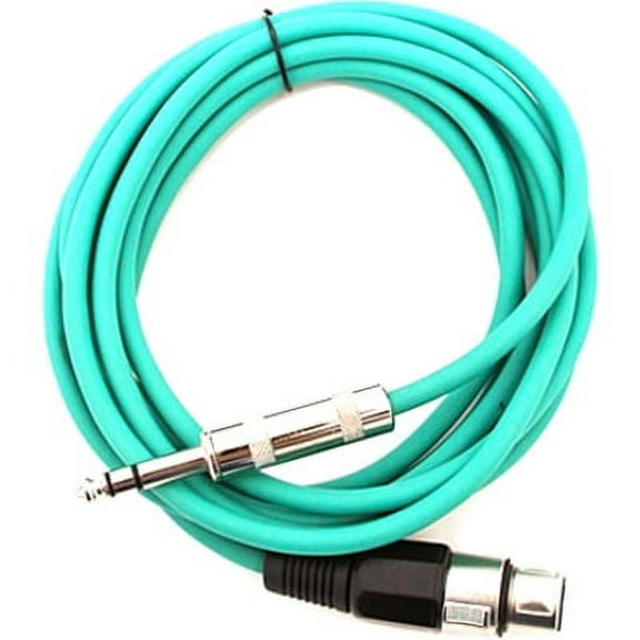 Seismic Audio SATRXL-F6, Green 6' XLR Female to TRS Patch Cable