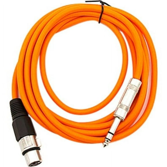 Seismic Audio SATRXL-F6, Orange 6' XLR Female to TRS Patch Cable