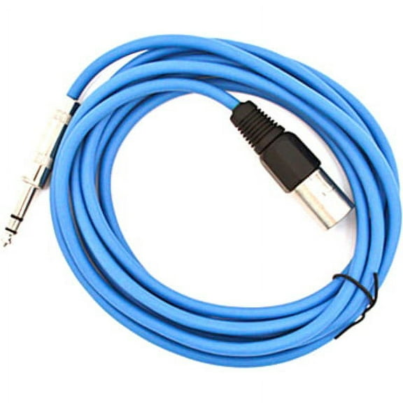Seismic Audio SATRXL-M10, Blue 10 Foot XLR Male to TRS Patch Cable