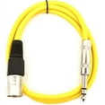 thumbnail image 1 of Seismic Audio SATRXL-M2, Yellow 2' XLR Male to TRS Patch Cable, 1 of 2