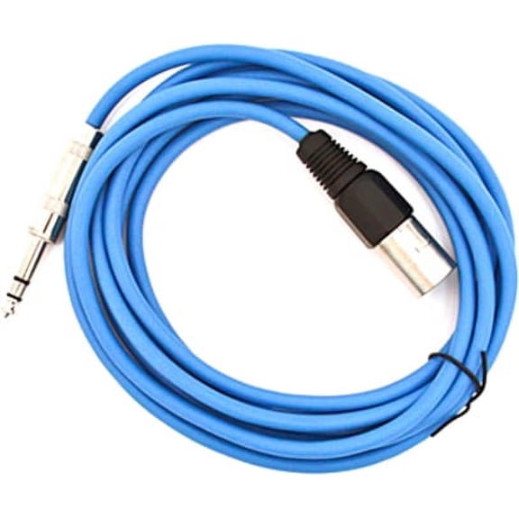 Seismic Audio SATRXL-M6, Blue 6 Foot XLR Male to TRS Patch Cable