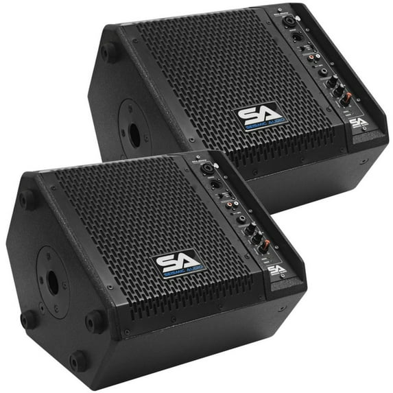Seismic Audio SAX-8M-PW-Pair Speaker System, 150 W RMS, Black