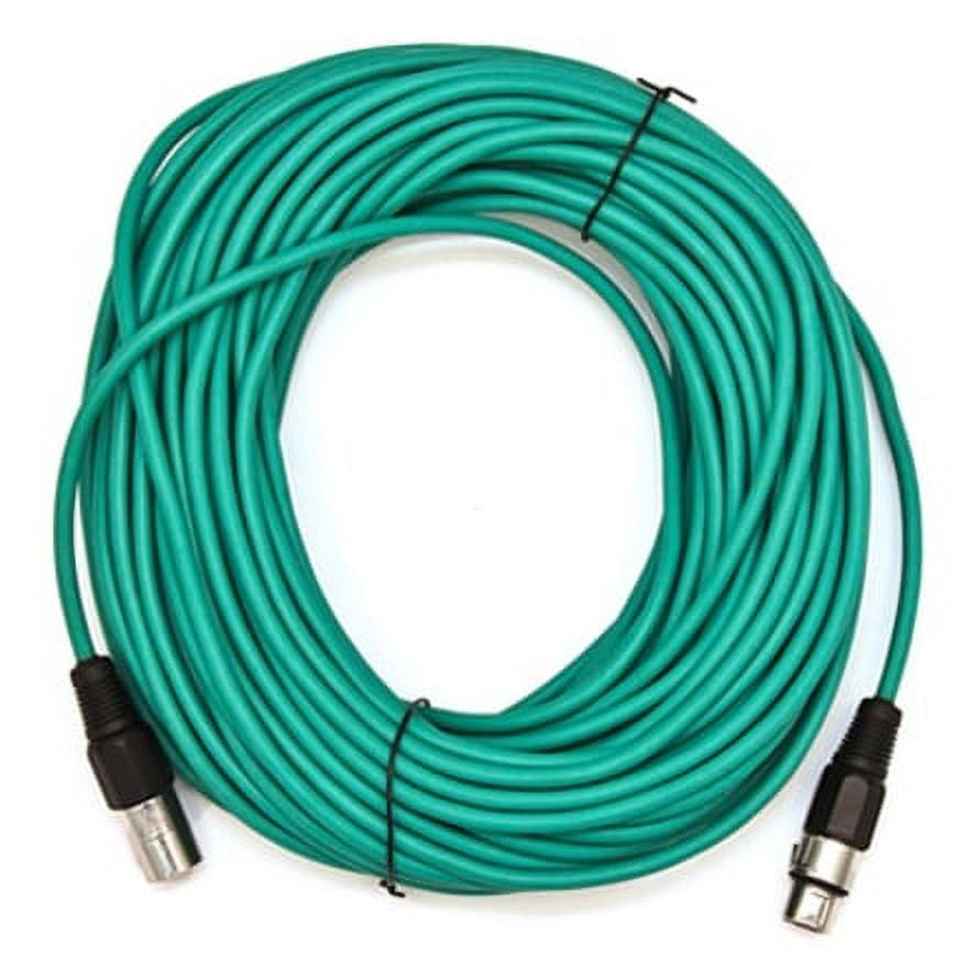 Seismic Audio SAXLX-100, Green 100 Foot XLR Microphone Cable