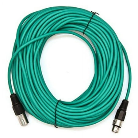 Seismic Audio SAXLX-100, Green 100 Foot XLR Microphone Cable