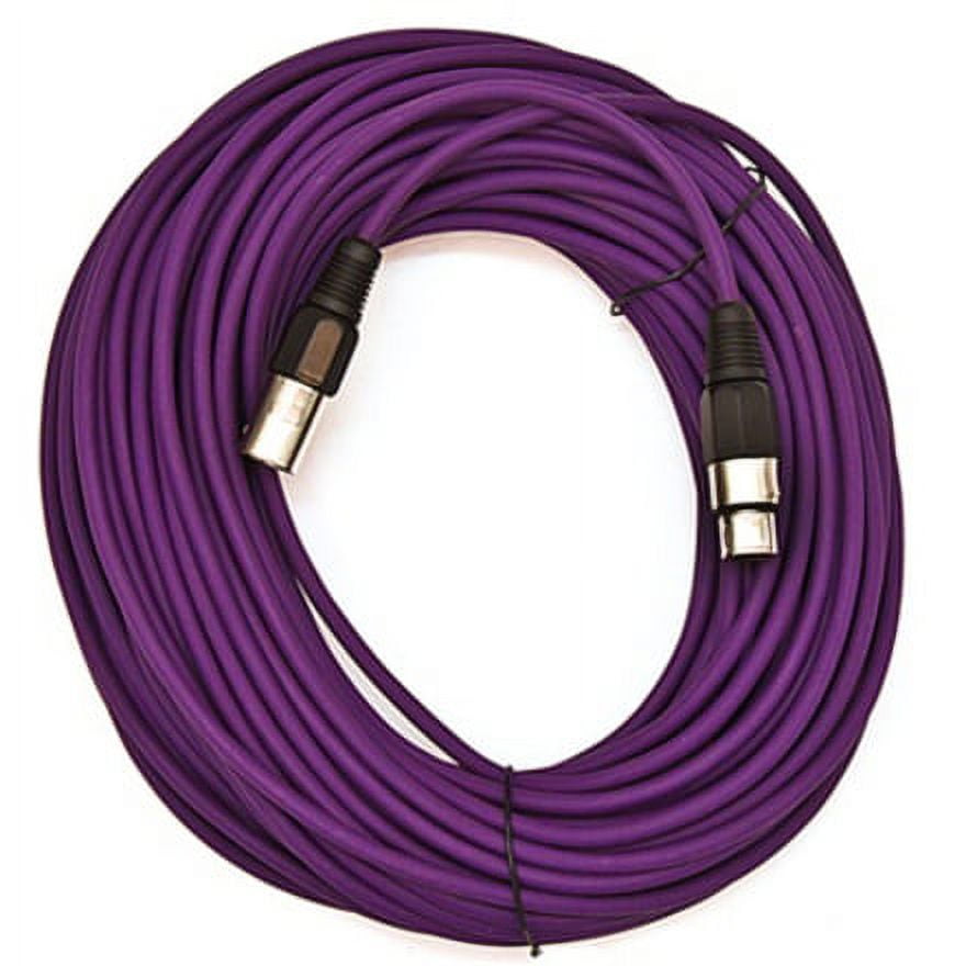 Seismic Audio SAXLX-100, Purple 100 Foot XLR Microphone Cable