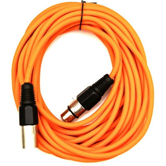 Seismic Audio SAXLX-25, Orange 25 Foot XLR Microphone Cable