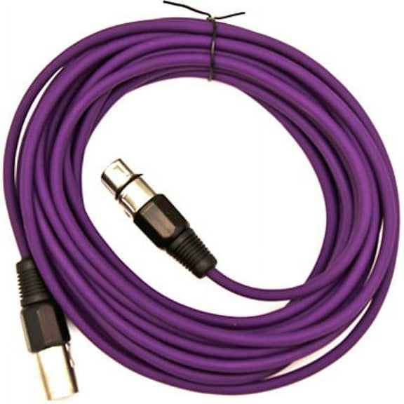 Seismic Audio SAXLX-25, Purple 25 Foot XLR Microphone Cable