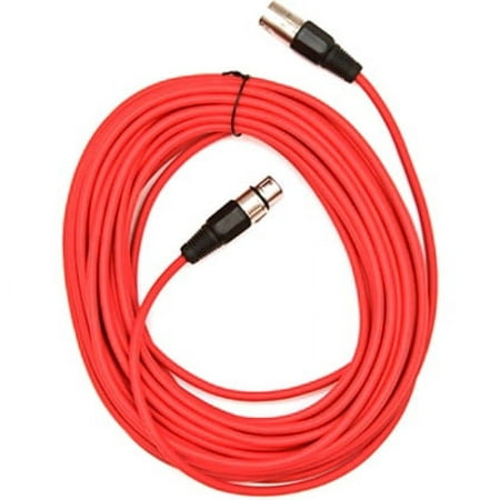 Seismic Audio SAXLX-50, Red 50 Foot XLR Microphone Cable