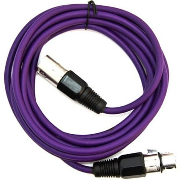Seismic Audio SAXLX-6, Purple 6 Foot XLR Patch Cable