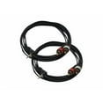 thumbnail image 1 of Seismic Audio 2 Pack Right Angle 1/8" (3.5mm) to Male RCA Patch Cables for iPhone, iPod Laptop Black - SAiRTSY6-2Pack, 1 of 3