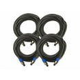 thumbnail image 1 of Seismic Audio (4)  75' Foot Speakon PA/DJ SPEAKER CABLE Black - TW12S75FourPack, 1 of 3