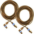 thumbnail image 1 of Seismic Audio TW12SRT35, Pair of Speakon to Right Angle Speakon Speaker Cables 35', 1 of 3