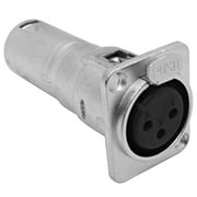 Seismic Audio XLR Female to Male Pass Through Feed Panel Mount Adapter - D Series Hole Pattern - SAPT281F