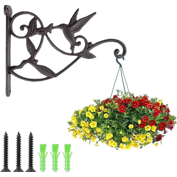 Seisso Iron Hanging Plant Bracket ,Versatile Mounts for Plant Hanger, Indoors and Outdoors Decorations, 2" x 10.5" x 7.9"